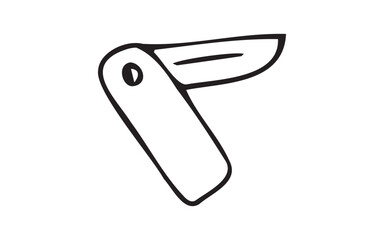 axe. shovel. a knife. a hand knife. hike. trip. Doodle.