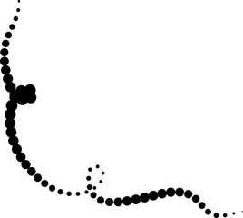 Line dotted halftone curved icon