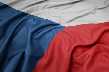 waving colorful national flag of czech republic.