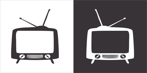 Illustration vector graphics of television icon