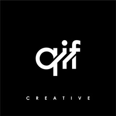 QIF Letter Initial Logo Design Template Vector Illustration