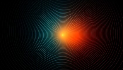 abstract dar blue background with red orange circles