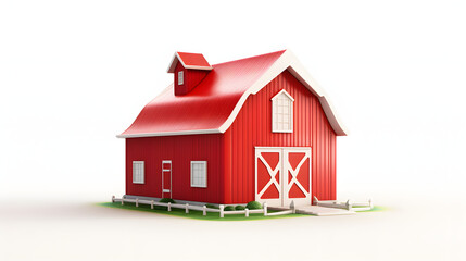 Barn Farm Icon 3d