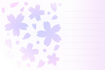 Obraz premium 桜のレター素材