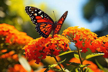 Obraz premium butterfly on flower.