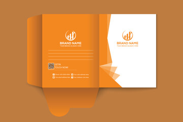 Elegant modern business presentation folder template