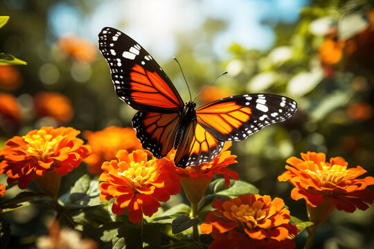 butterfly on flower.