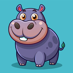 Laughing Hippopotamus: funny cartoon
