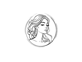 Beauty Girl Logo Design Editable