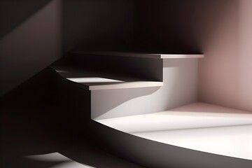 Minimalist 3D Render: Light and Shadow Mastery in Digital Imagery