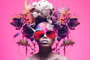 Vibrant Afrofuturism 3D Pop Art A Bold Fusion of Culture and Technology