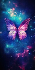 Fototapeta na wymiar Surrendering to the Magic of Cosmic Butterfly Dreams