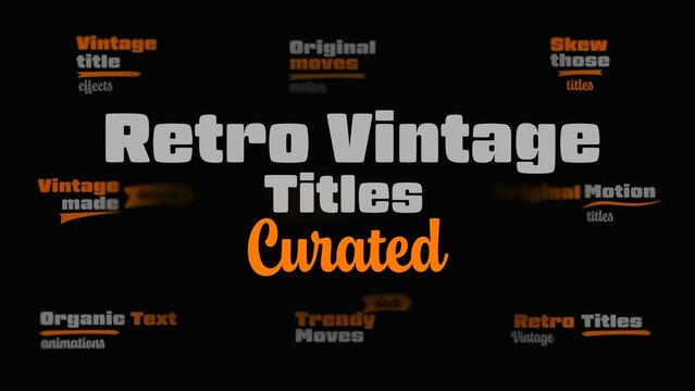 Curated Vintage Retro Insignia Badges Titles Animation