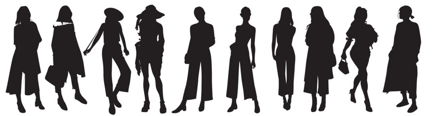 fashion girls silhouette