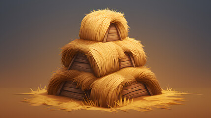 Haystack Farm Icon 3d