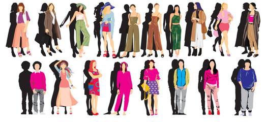 Fototapeta na wymiar fashion girls illustration vector