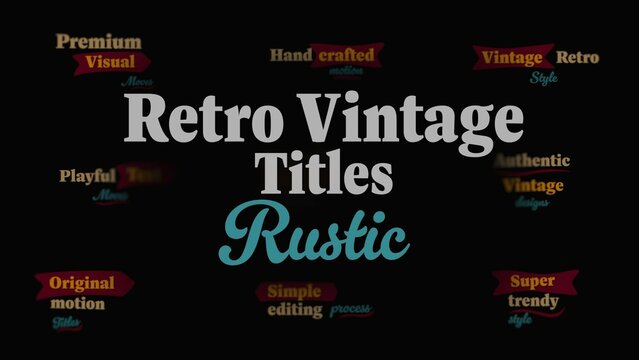 Rustic Vintage Retro Insignia Badges Titles Animation