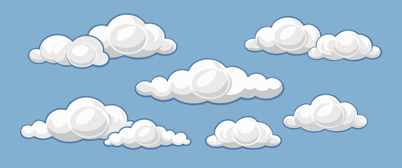 Vector clouds: illustration set
