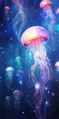 Luminous Jellyfish Sea: A Symphony of Underwater Light