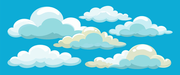 Clouds: vector illustrations of celestial forms