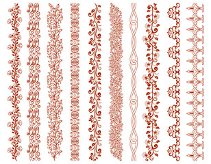 Big set Template of Decorative vintage border, borders shape floral vector