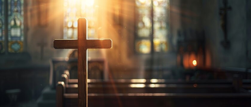 Church office background image: Christ's Cross, Easter, and Funeral.