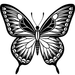 black and white butterfly,butterfly Silhouette Graphics Vector Illustration,head of a element black butterfly Svg t shirts Design, Laser Cut File Cricut,monarch butterfly contours on white background