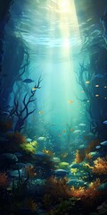 Fototapeta na wymiar Enchanting Journey Through Underwater Wonders