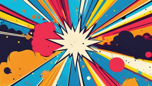 Turn up the funk with this colorful Retro Pop Art Explosion background
