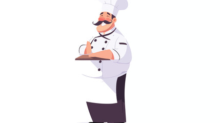 Professional male chef characters illustration 2d f