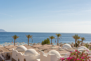 Beach view in Sharm El Sheikh. Egypt.