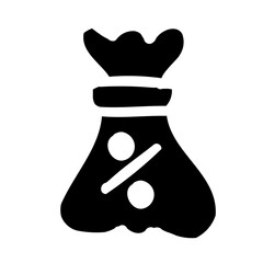 money pouch of black friday doodle icons