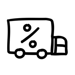 Obraz premium delivery of black friday doodle icons