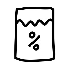 coupon of black Friday doodle icons