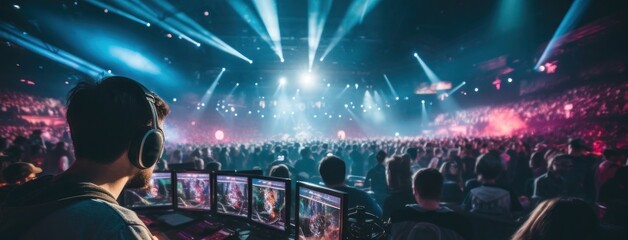 DJ Energizing Crowd at Concert Generative AI