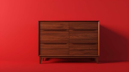Dressers isolated on red
