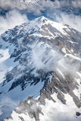 Fototapeta na wymiar amazing snow covered peaks in the Swiss alps