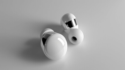 Earbud headphones mockup with a compact and lightweight design.