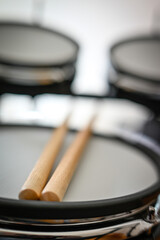 sticks on a electric drum