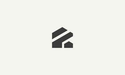 letter R simple monogram logo design vector illustration