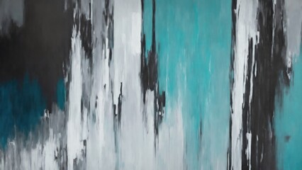 Black, Gray, teal, oil painting background. Abstract art background. Modern multicolored art painting texture