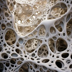Abstract 3d rendering of chaotic structure