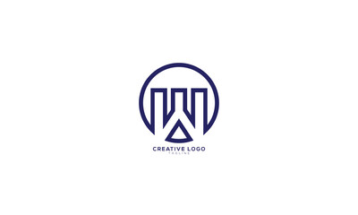 Fototapeta premium WO OW Abstract initial monogram letter alphabet logo design