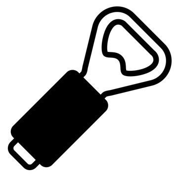 black bottle opener icon clip art preview