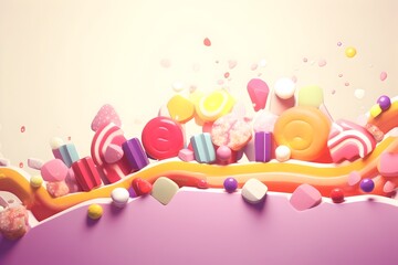 Candy Style Minimal 3D Animation: A Delightful Abstraction