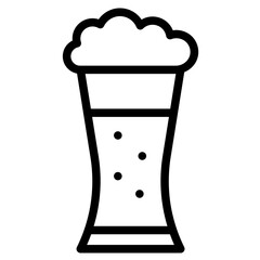 Beer mug icon, alcohol, beer glass icon, alcohol drink. 