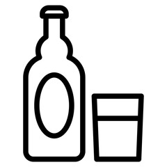 Wine bootle and a glass icon