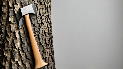 Axe, deforestation, tree, trunk, tool, object ,metal, forest, wood, cutting, close up, equipment...