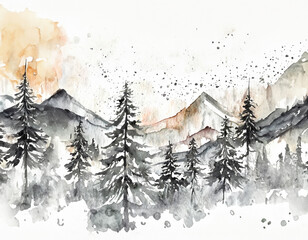 Harmonious Watercolor Scale Pattern