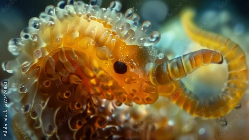 Poster the intricate and complex adaptations of a parasitic larvae including specialized sensory and body s